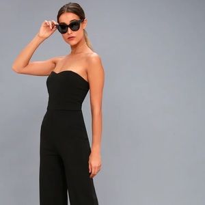 New black strapless jumpsuit from Lulus. Size xs.